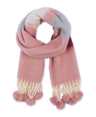 Zoey Stripe Scarf - Pink
