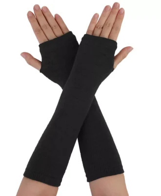 Allegra K Women's Elbow Long Elastic Winter Arm Warmers Fingerless Gloves
